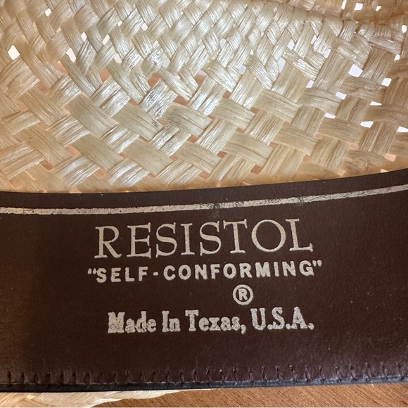 Resistol Stagecoach Western Cowboy Hat 6 3/4 Self Conforming Straw Tan USA Texas - Picture 11 of 16
